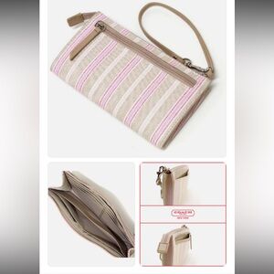 Coach legacy striped Wallet Wristlet